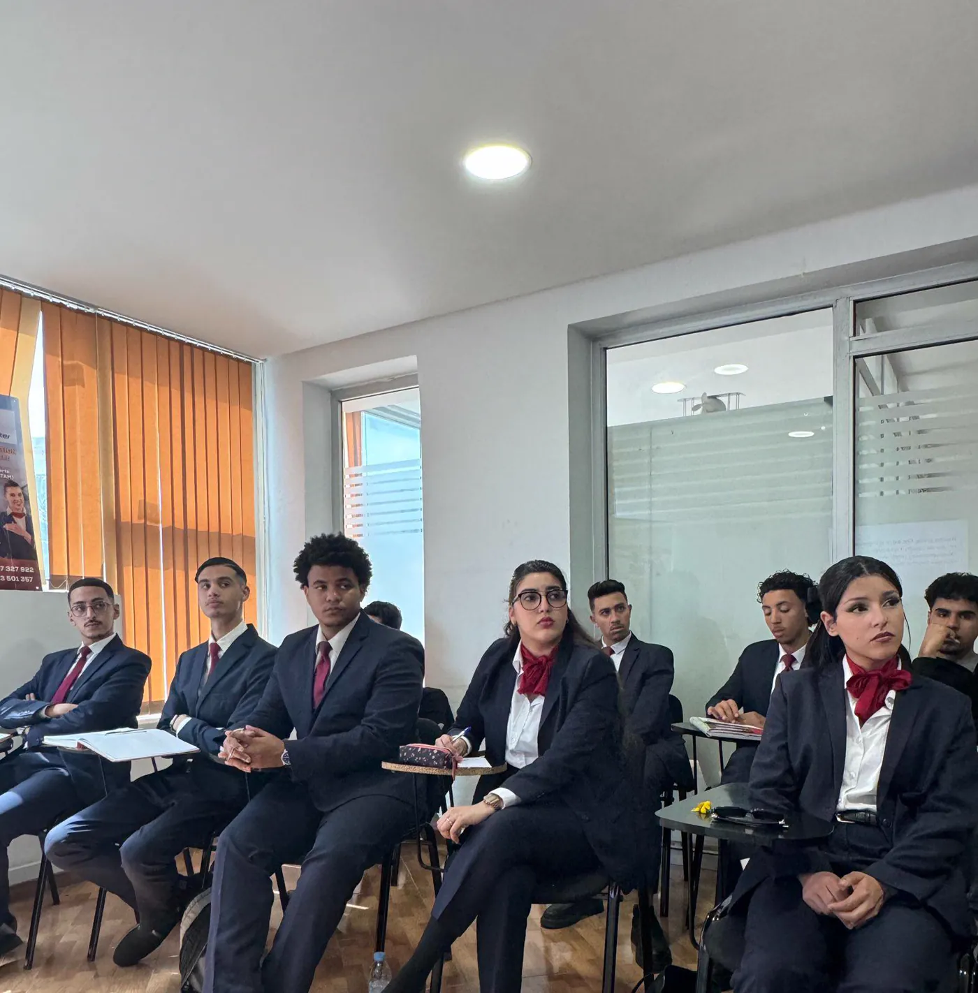 Étudiants d'African Air Center réunis en formation